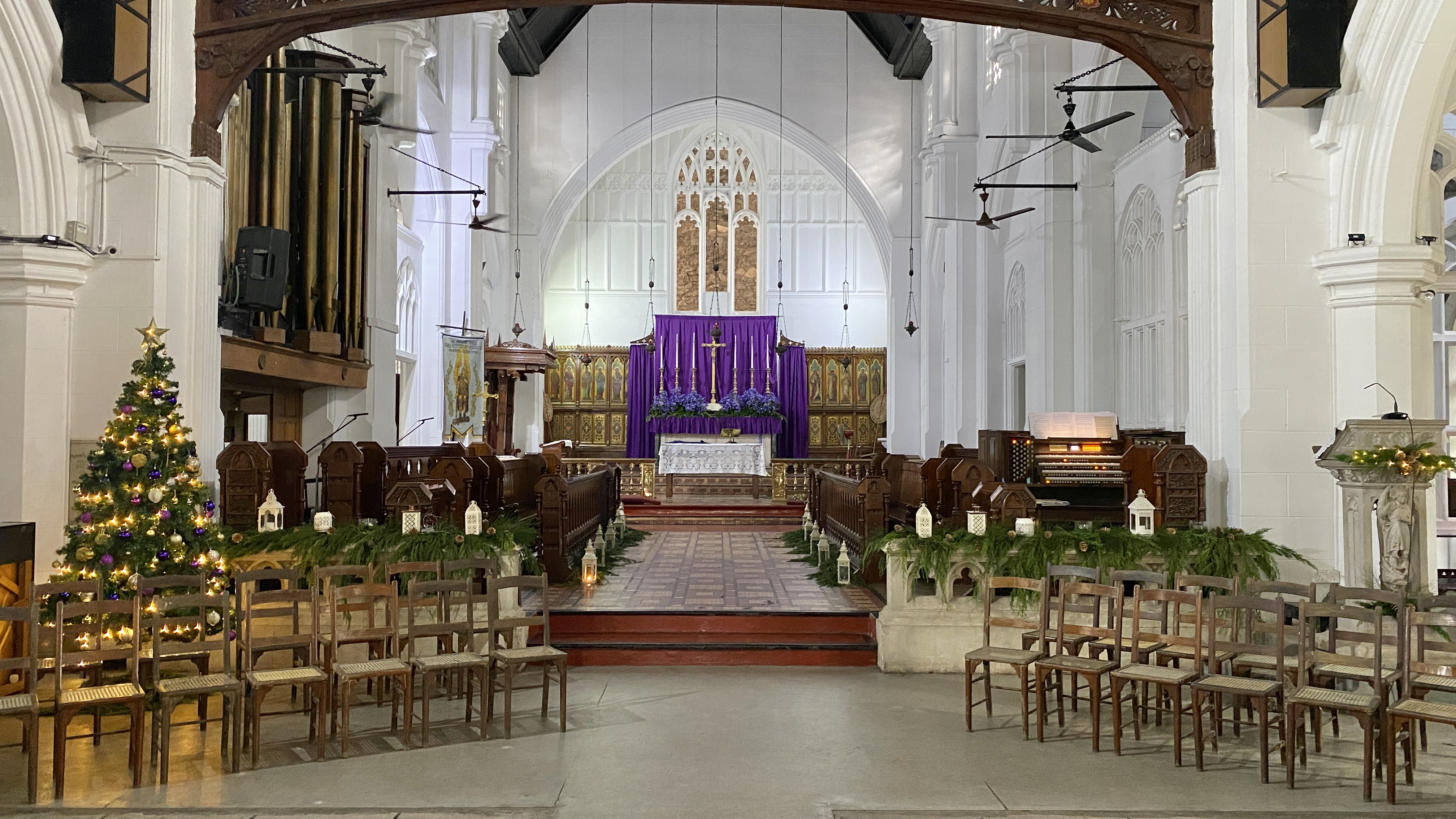 Festive church setting