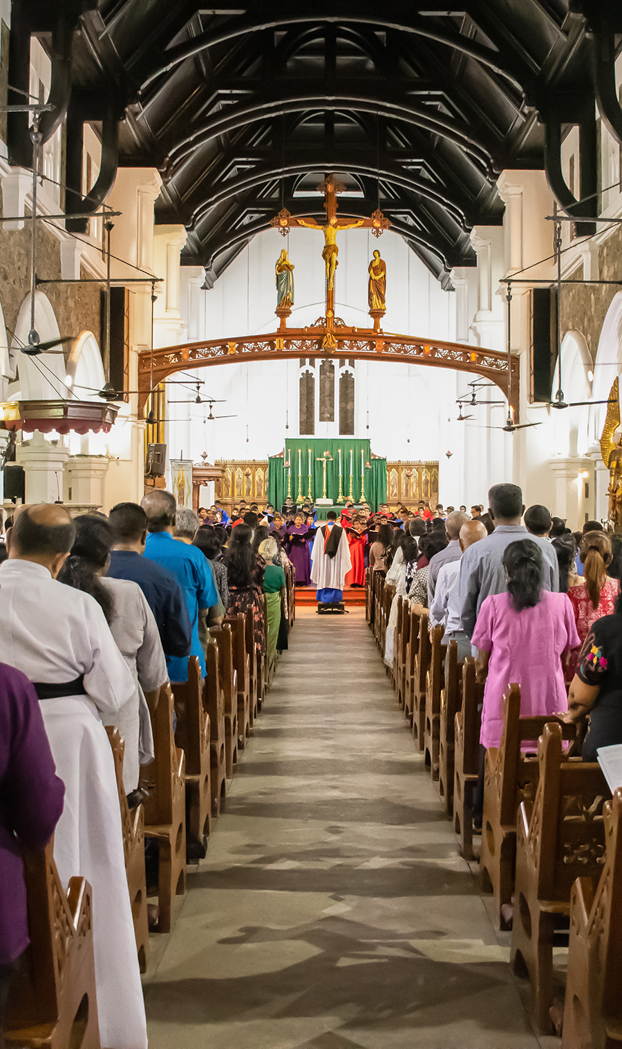 Choir gathered in worship