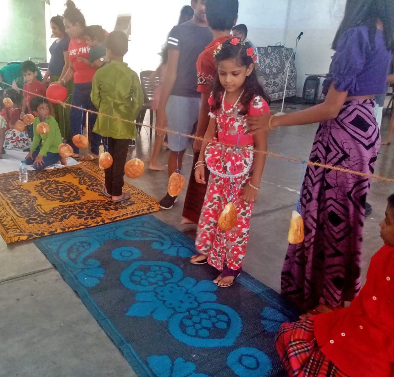 Parish hall prepared for an Avurudu celebration