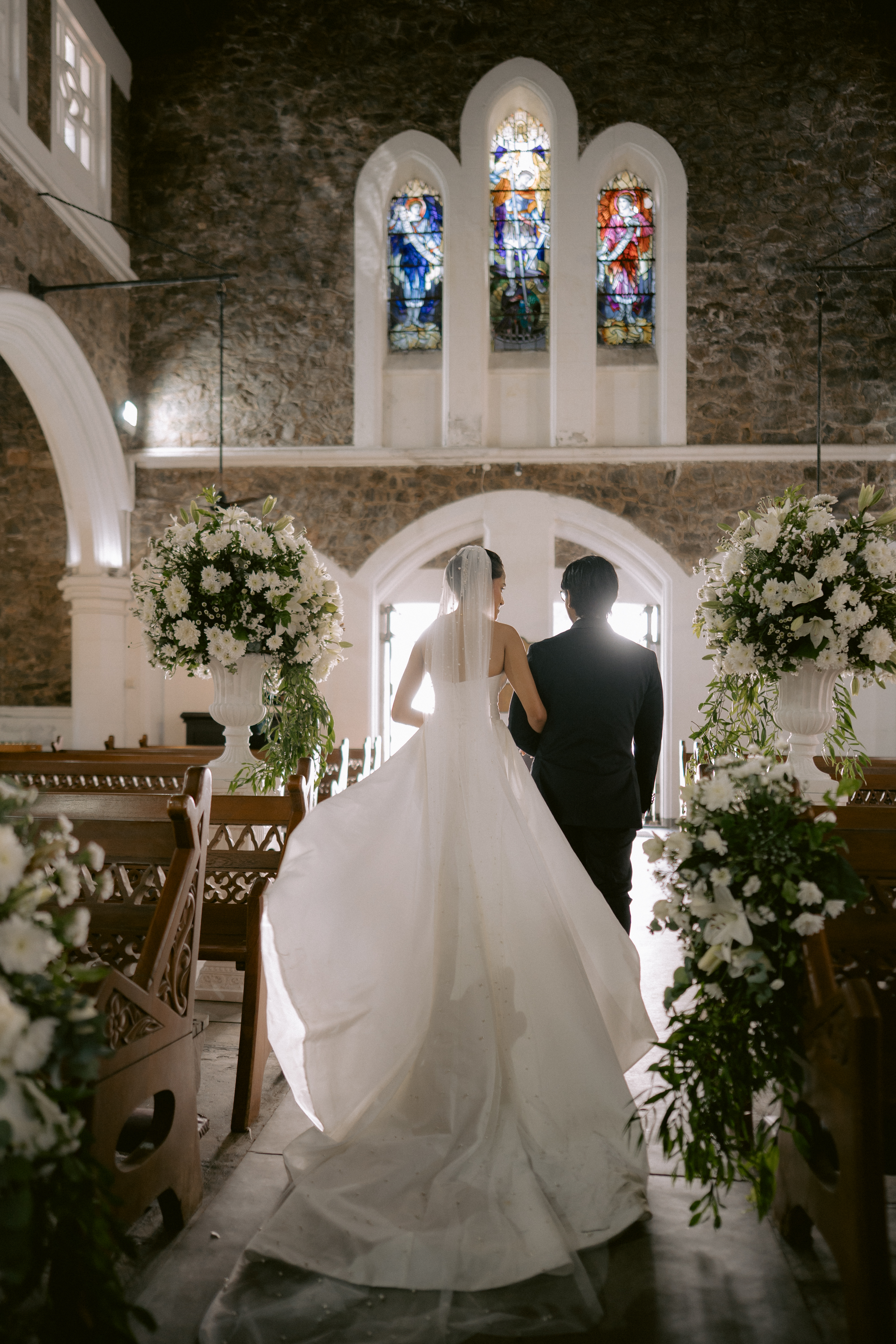 The West Door prepared for a wedding service at St. Michael and All Angels